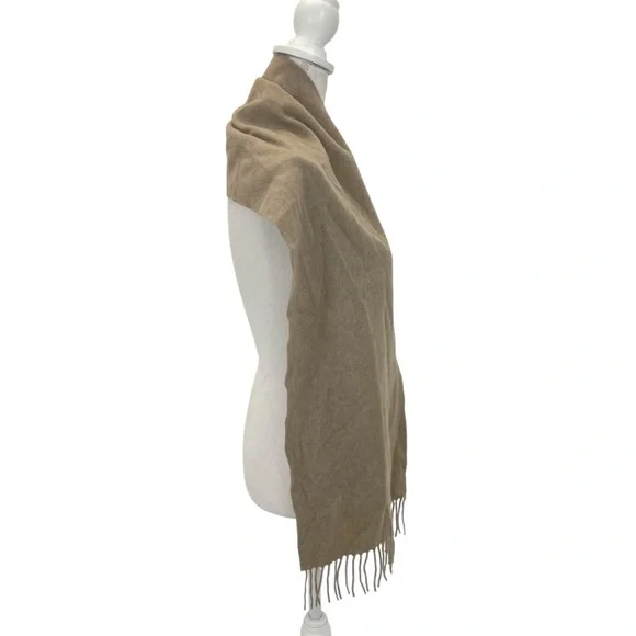 Amicale Cashmere for Neiman Marcus Cashmere Scarf OS Taupe/Tan - Picture 4 of 13